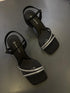 Rhinestone Embedded Open Toe Heels